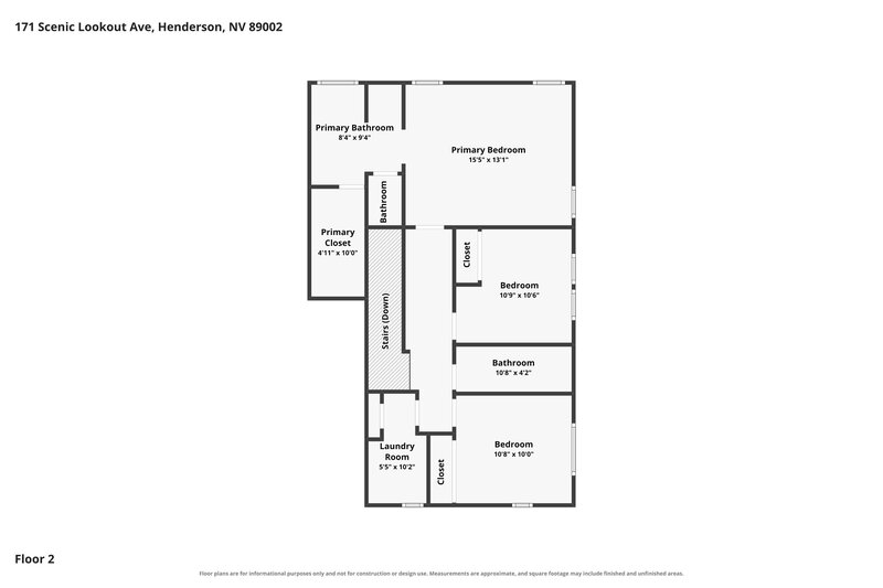 1,970/Mo, 171 Scenic Lookout Ave Henderson, NV 89002 Floor Plan View 2