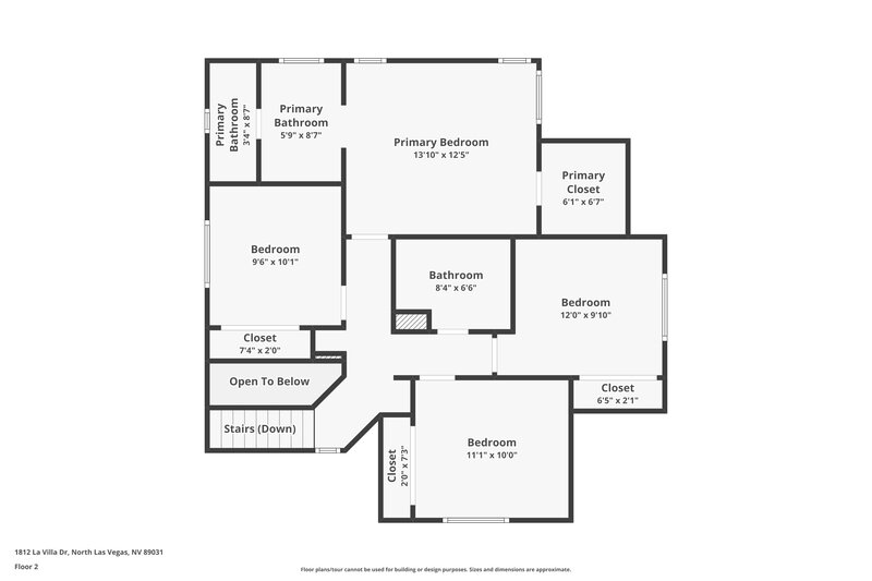 2,020/Mo, 1812 La Villa Drive North Las Vegas, NV 89031 Floor Plan View 2