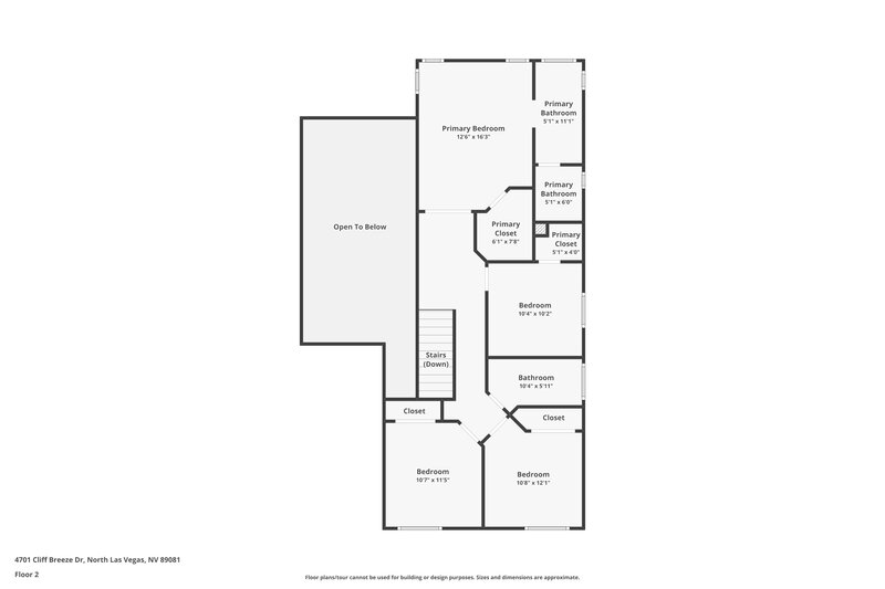 2,095/Mo, 4701 Cliff Breeze Dr North Las Vegas, NV 89081 Floor Plan View 2