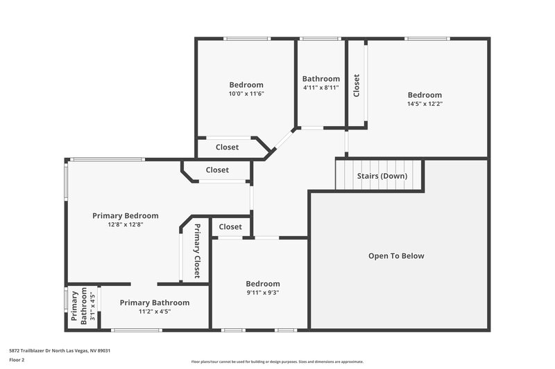 0/Mo, 5872 Trailblazer Dr North Las Vegas, NV 89031 Floor Plan View 2