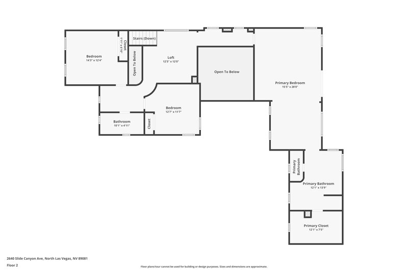 2,775/Mo, 2640 Slide Canyon Ave North Las Vegas, NV 89081 Floor Plan View 2