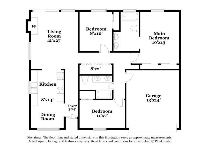1,835/Mo, 4543 Roper Court North Las Vegas, NV 89081 Floor Plan View
