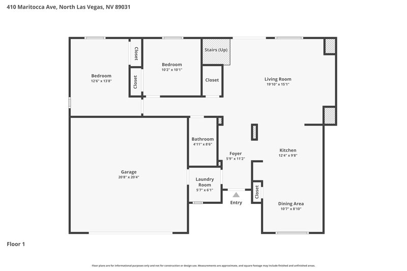 2,420/Mo, 410 Maritocca Ave North Las Vegas, NV 89031 Floor Plan View