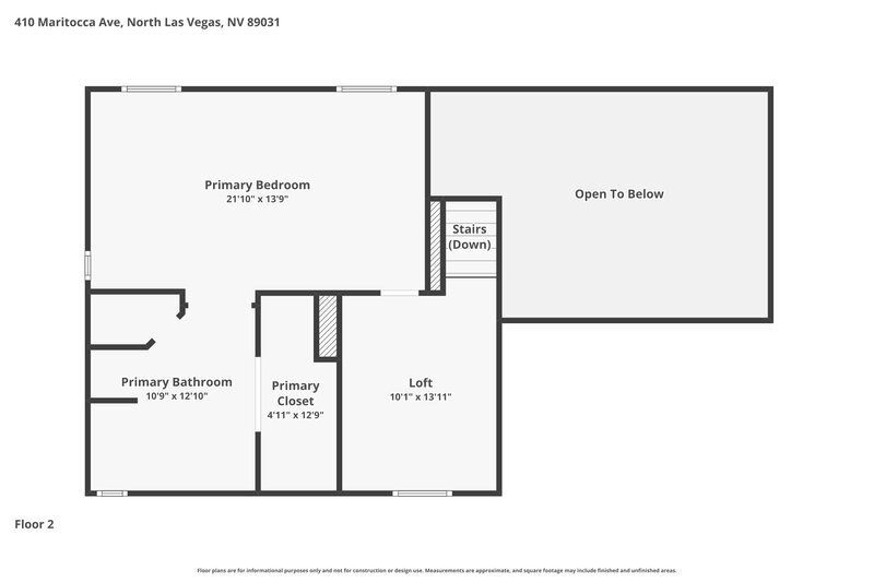 2,420/Mo, 410 Maritocca Ave North Las Vegas, NV 89031 Floor Plan View 2