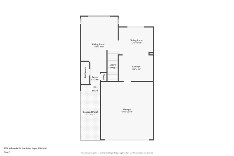 2,035/Mo, 2506 Influential Ct North Las Vegas, NV 89031 Floorplan View