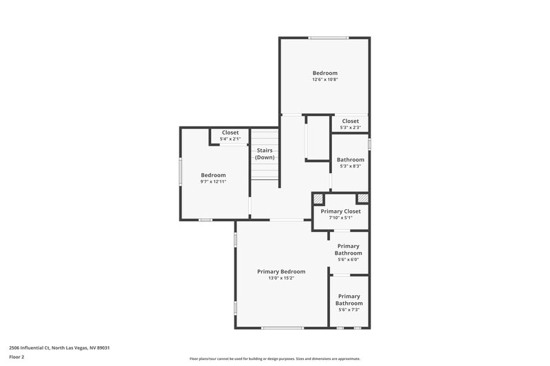 2,035/Mo, 2506 Influential Ct North Las Vegas, NV 89031 Floorplan View 2
