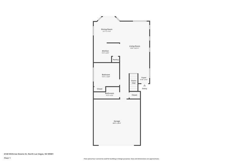 2,990/Mo, 6140 Withrow Downs St North Las Vegas, NV 89081 Floor Plan View