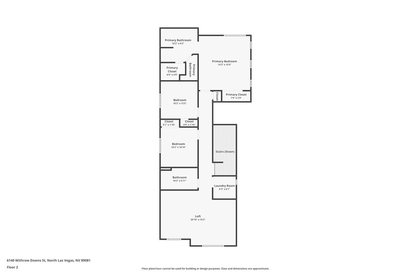 2,990/Mo, 6140 Withrow Downs St North Las Vegas, NV 89081 Floor Plan View 2