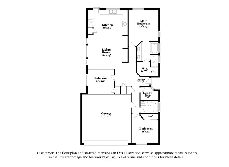 2,070/Mo, 438 River Glider Avenue North Las Vegas, NV 89084 Floor Plan View