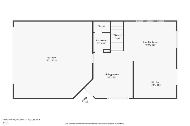 1,865/Mo, 3012 Sunrise Bay Avenue North Las Vegas, NV 89031 Floor Plan View