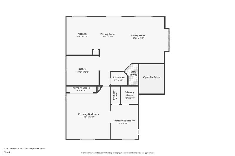2,265/Mo, 6504 Casamar St North Las Vegas, NV 89086 Floor Plan View 2