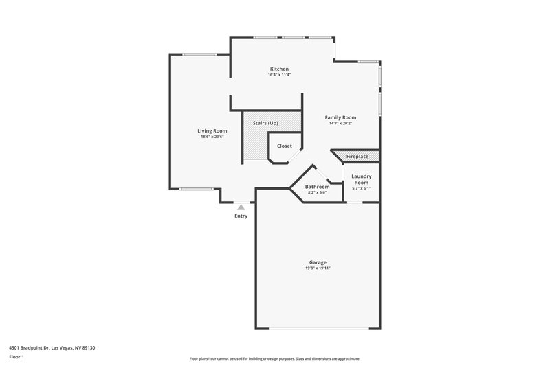 1,885/Mo, 4501 Bradpoint Dr Las Vegas, NV 89130 Floor Plan View