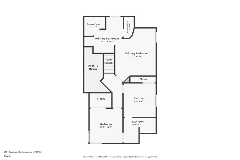 1,885/Mo, 4501 Bradpoint Dr Las Vegas, NV 89130 Floor Plan View 2