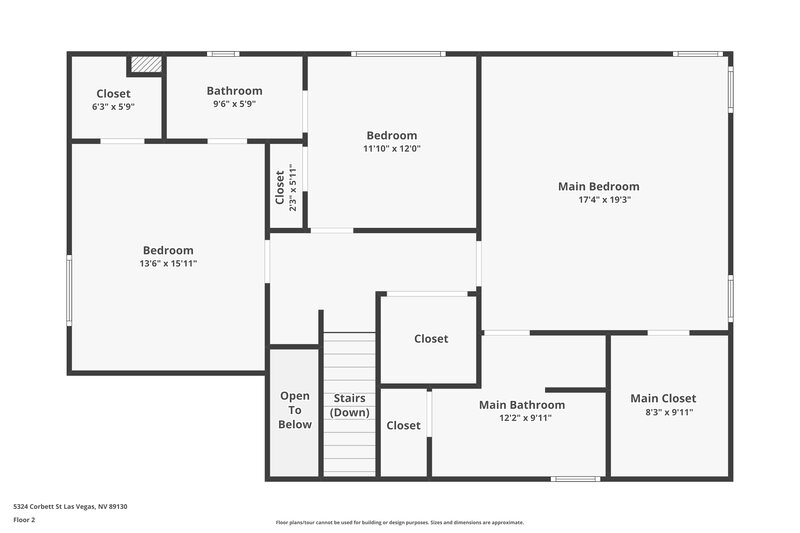 2,255/Mo, 5324 Corbett St Las Vegas, NV 89130 Floorplan View 2