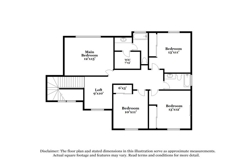 2,370/Mo, 5305 Santa Fe Heights St. North Las Vegas, NV 89081 Floor Plan View 2