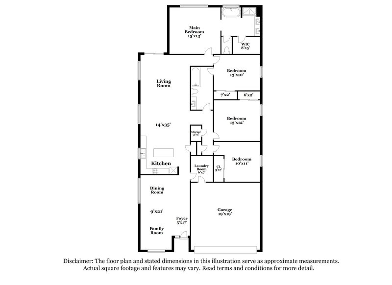 2,280/Mo, 2401 Cypress Island Ct North Las Vegas, NV 89031 Floor Plan View
