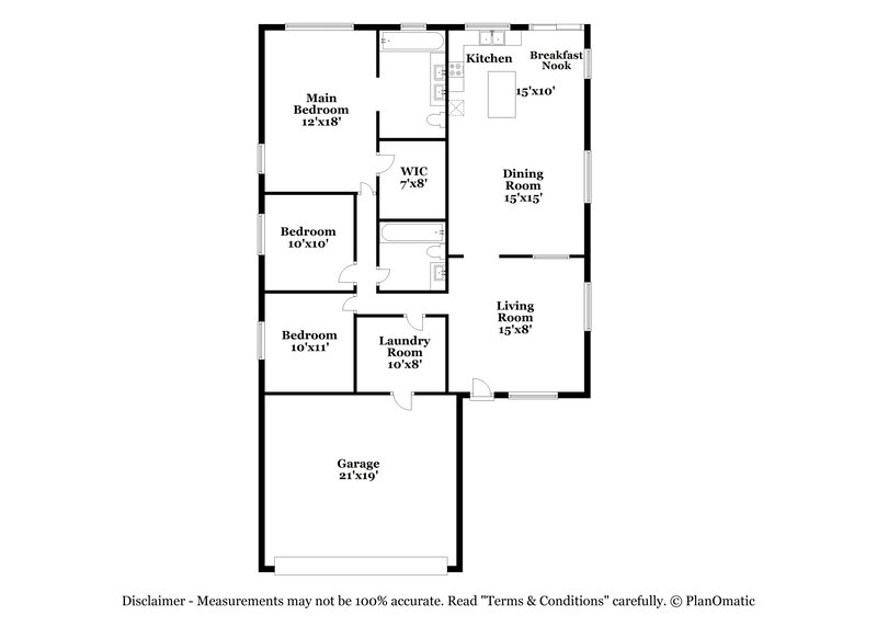 1,870/Mo, 5740 Indian Springs Street North Las Vegas, NV 89031 Floor Plan View