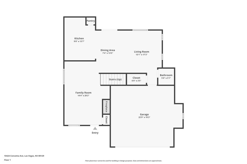 2,190/Mo, 10424 Concetta Ave Las Vegas, NV 89129 Floor Plan View