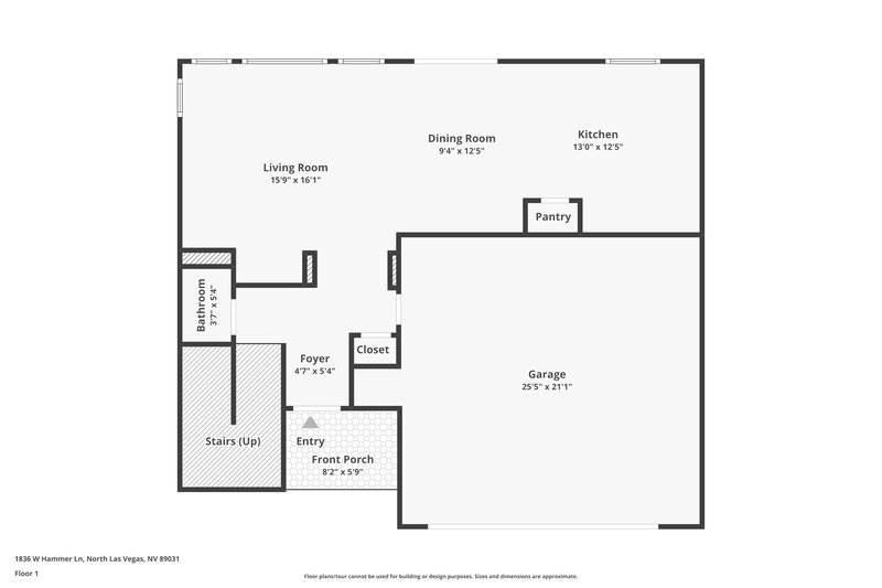 2,115/Mo, 1836 W Hammer Lane North Las Vegas, NV 89031 Floor Plan View