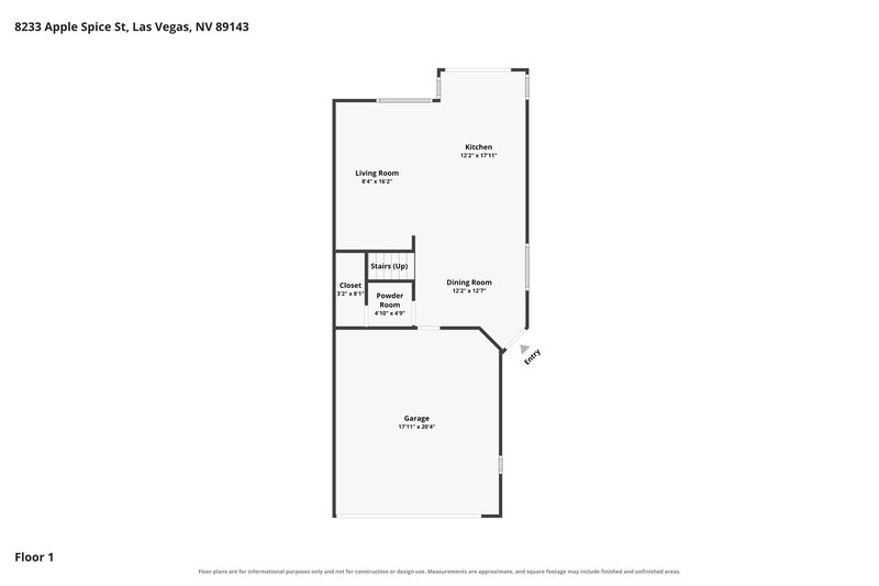 1,895/Mo, 8233 Apple Spice Street Las Vegas, NV 89143 Floor Plan View