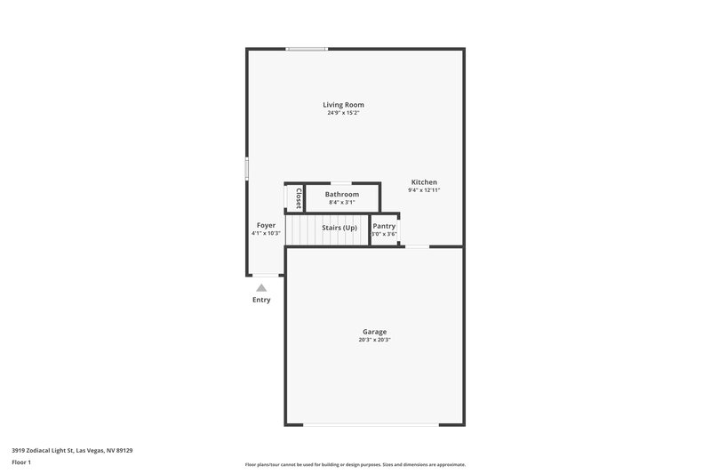 1,800/Mo, 3919 Zodiacal Light Street Las Vegas, NV 89129 Floor Plan View