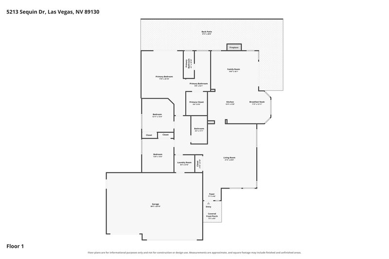 0/Mo, 5213 Sequin Dr Las Vegas, NV 89130 Floor Plan View