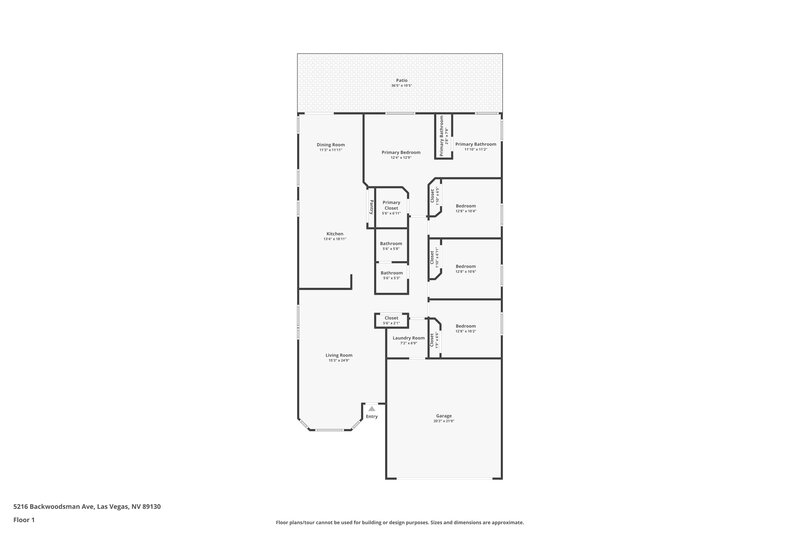0/Mo, 5216 Backwoodsman Ave Las Vegas, NV 89130 Floor Plan View