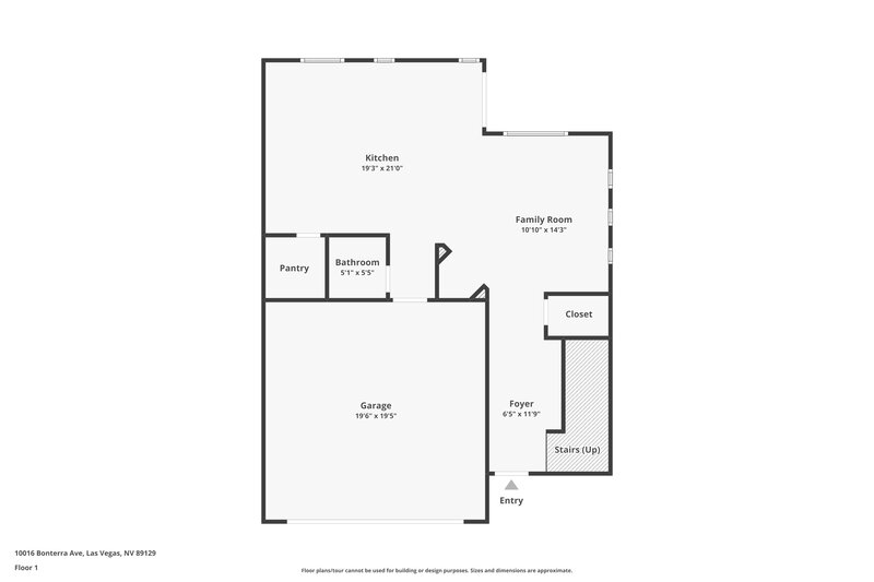 1,945/Mo, 10016 Bonterra Ave Las Vegas, NV 89129 Floor Plan View