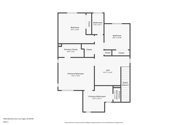 1,945/Mo, 10016 Bonterra Ave Las Vegas, NV 89129 Floor Plan View 2