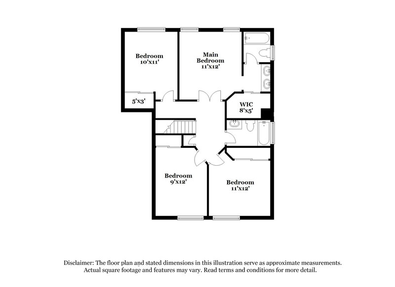 1,940/Mo, 4910 Rancho Domingo Ct. North Las Vegas, NV 89031 Floor Plan View