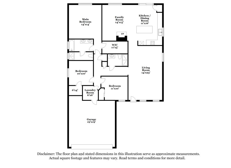 2,300/Mo, 743 Camino Del Ray Henderson, NV 89012 Floor Plan View