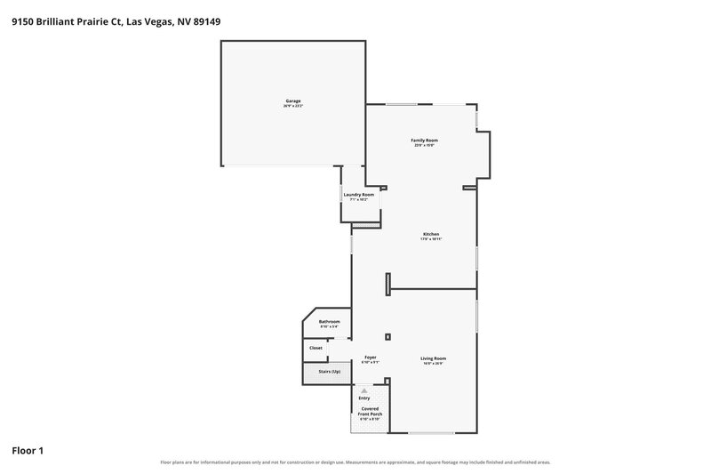 2,300/Mo, 9150 Brilliant Prairie Ct Las Vegas, NV 89149 Floorplan View