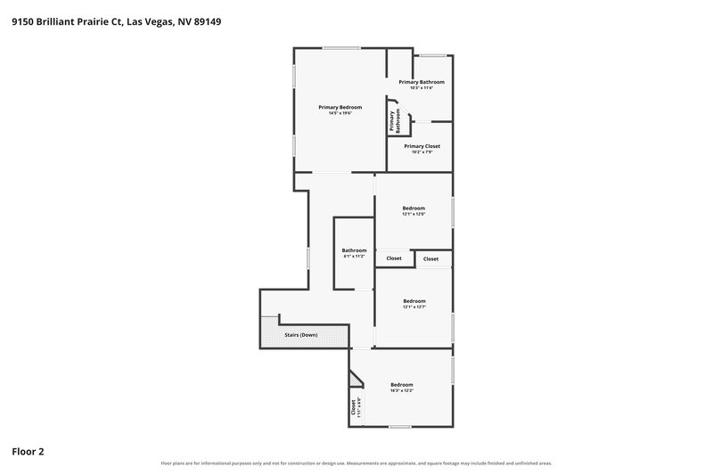 2,300/Mo, 9150 Brilliant Prairie Ct Las Vegas, NV 89149 Floorplan View 2
