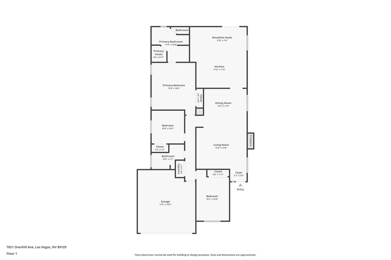 1,945/Mo, 7021 Overhill Ave Las Vegas, NV 89129 Floor Plan View