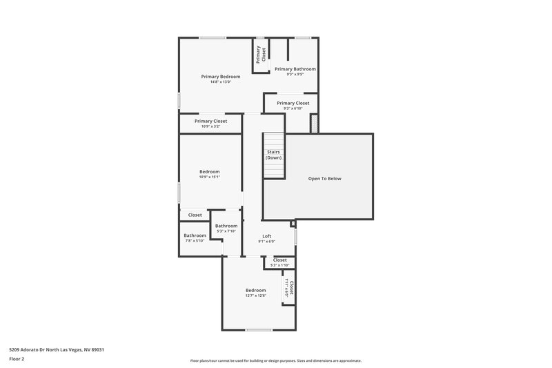 2,480/Mo, 5209 Adorato Dr North Las Vegas, NV 89031 Floor Plan View 2