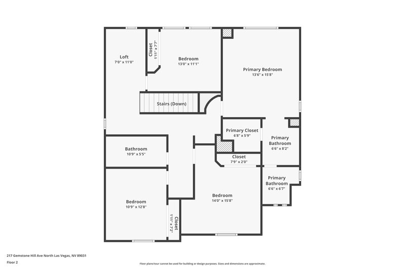 2,100/Mo, 217 Gemstone Hill Avenue North Las Vegas, NV 89031 Floor Plan View