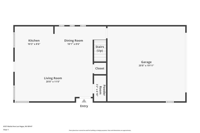 1,910/Mo, 8157 Maitai Avenue Las Vegas, NV 89147 Floor Plan View