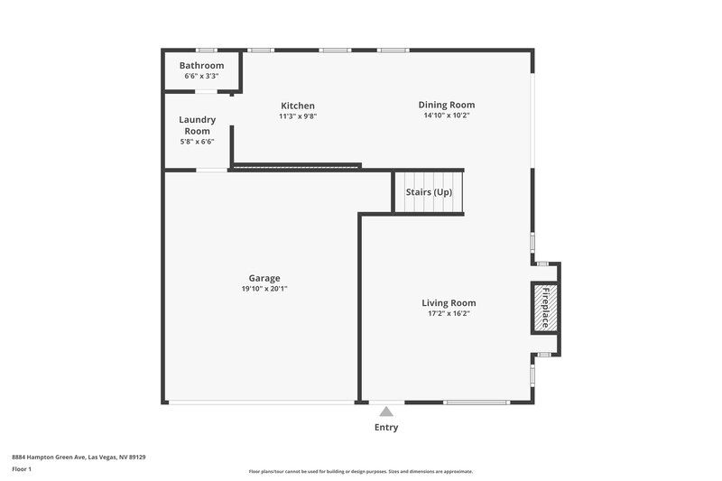 3,060/Mo, 8884 Hampton Green Avenue Las Vegas, NV 89129 Floor Plan View