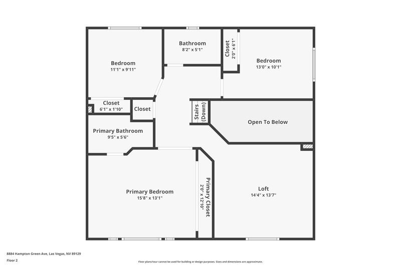 3,060/Mo, 8884 Hampton Green Avenue Las Vegas, NV 89129 Floor Plan View 2