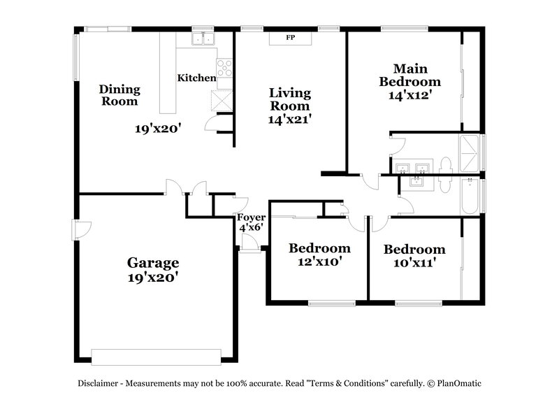 1,960/Mo, 856 Vermillion Drive Henderson, NV 89002 Floorplan View