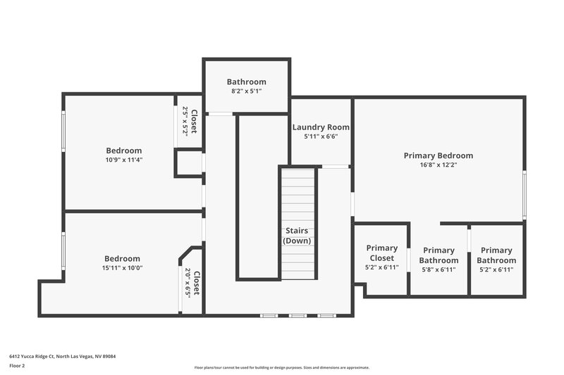 1,875/Mo, 6412 Yucca Ridge Court North Las Vegas, NV 89084 Floorplan View 2