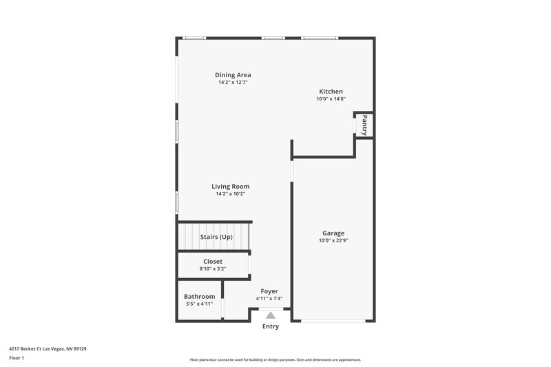 1,970/Mo, 4217 Becket Ct Las Vegas, NV 89129 Floor Plan View