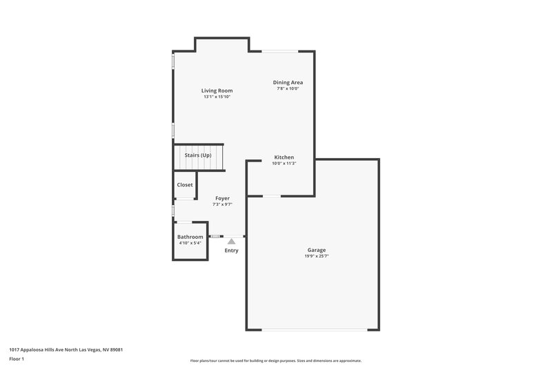 2,045/Mo, 1017 Appaloosa Hills Avenue North Las Vegas, NV 89081 Floor Plan View