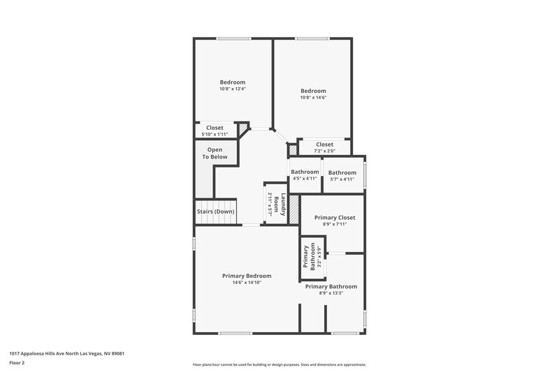 2,045/Mo, 1017 Appaloosa Hills Avenue North Las Vegas, NV 89081 Floor Plan View 2