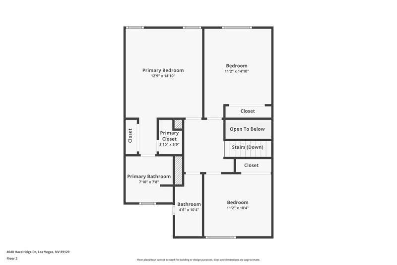 2,195/Mo, 4048 Hazelridge Drive Las Vegas, NV 89129 Floor Plan View