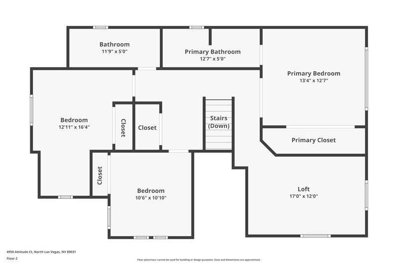 1,790/Mo, 4950 Attitude Ct North Las Vegas, NV 89031 Floor Plan View