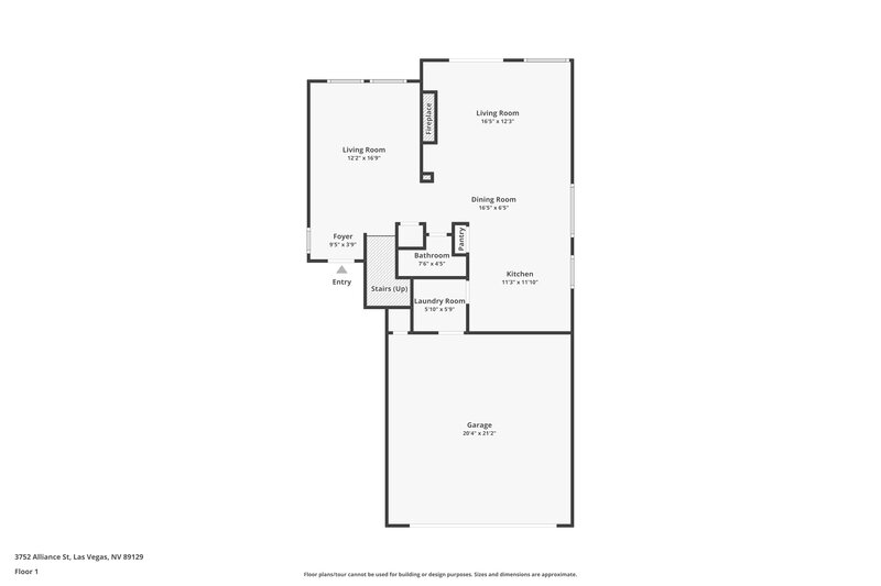 2,240/Mo, 3752 Alliance Street Las Vegas, NV 89129 Floorplan View