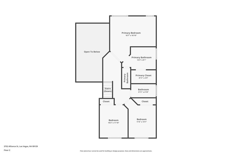 2,240/Mo, 3752 Alliance Street Las Vegas, NV 89129 Floorplan View 2