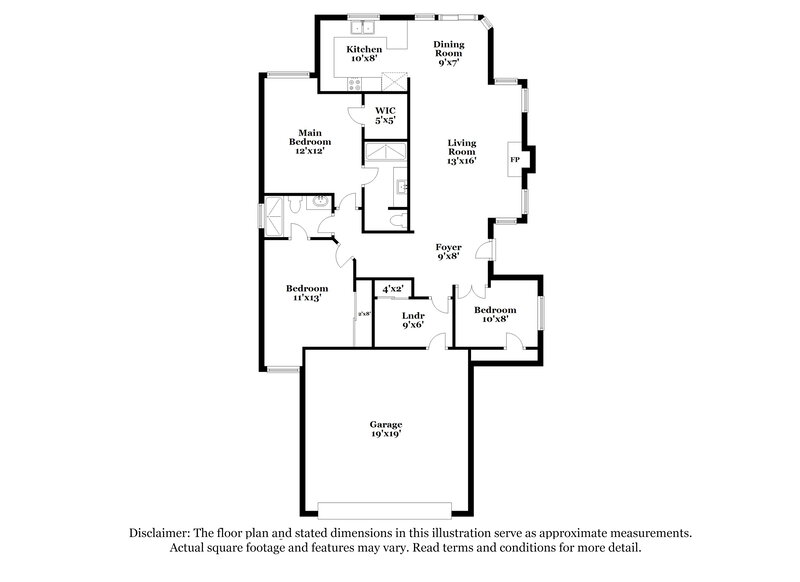 1,870/Mo, 2365 Beaver Bay Ct Las Vegas, NV 89156 Floor Plan View