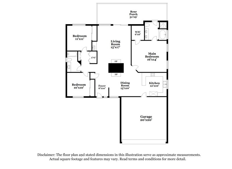 3,010/Mo, 916 Anchor Drive Henderson, NV 89015 Floor Plan View